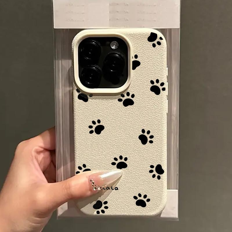 Cute Animal Pawprint Pattern Phone Case For iPhone 17 Pro Max 16 15 14 Plus 13 12 11 Pro 17Air 16e X XR XS Max Shockproof Cover