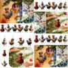 Niedliches Cartoon-Huhn Acryl Auto Hängedekoration Weihnachtsbaumschmuck Heimdeko