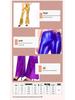 Women's Multi-Color Shiny Patent Leather Flared Pants - European & American Fashion