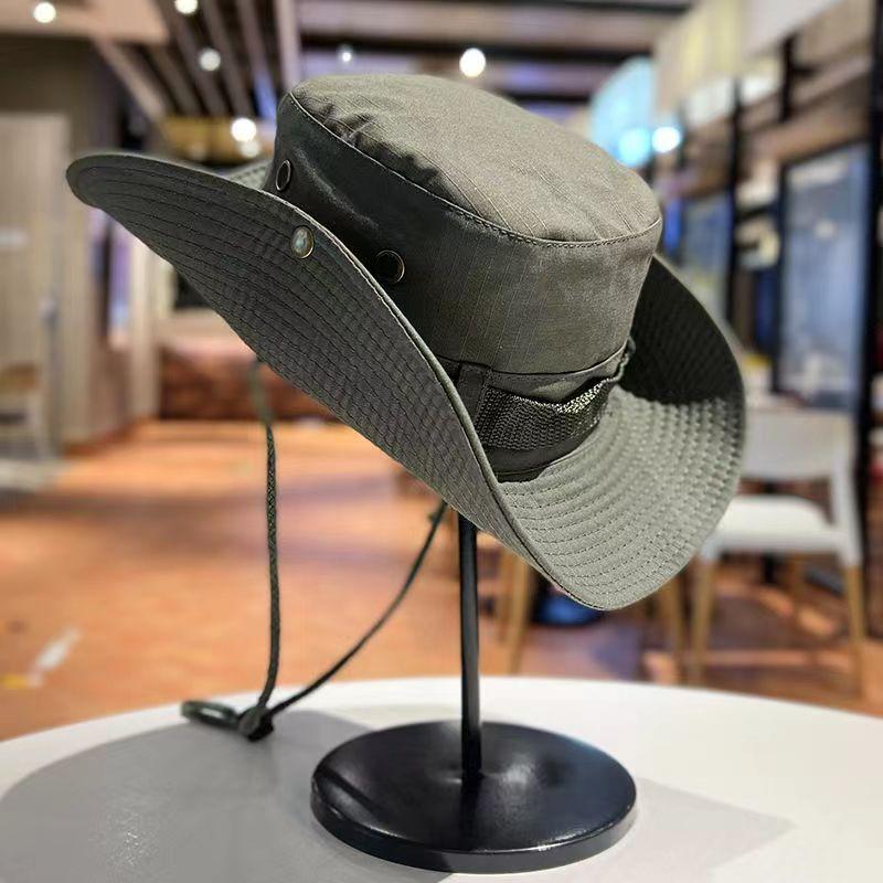 Bucket Hat Men's Fisherman Hats For Women Men Unisex Cap Big Round Brim Outdoor Fishing Cap Sunshade Bob Flat Foldable