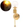 1:12 Dollhouse Miniature Led Lamp Round Head Glass Shade Wall Lamp Lighting Home Furniture Decor Toy Doll House Accessories