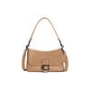 Tabby 26 Solid Color Letter Snap Flap Suede Leather Hand Crossbody Shoulder Bag Medium Women's Camel