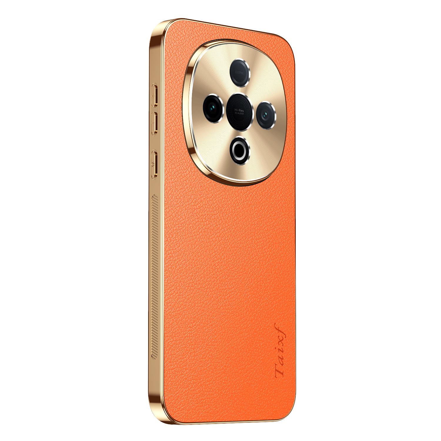 

Кожаная текстура, узор личи, гальваническое покрытие, чехол для Vivo Y300t Y300 Pro Y200 Y100 i, противоударный чехол с защитой объектива, мягкий бампер vivo Y77e оранжевый