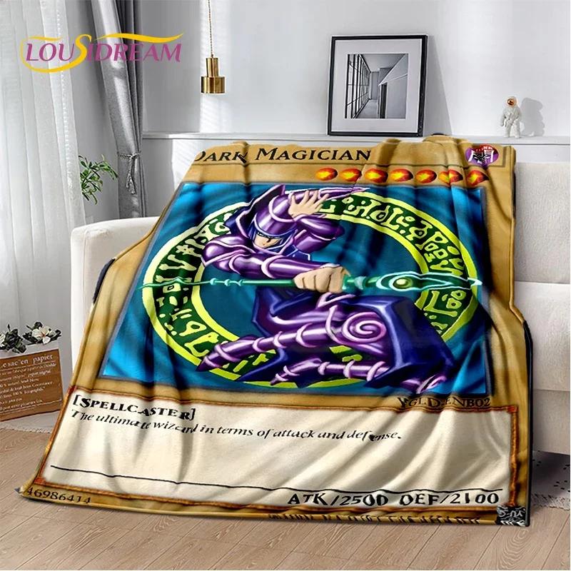 2025 New Yu-Gi-Oh Blue Eyes Dragon Monster Gold Card Cartoon Game Soft Blanket,Soft Throw Blanket for Home Bedroom Bed Sofa Gift