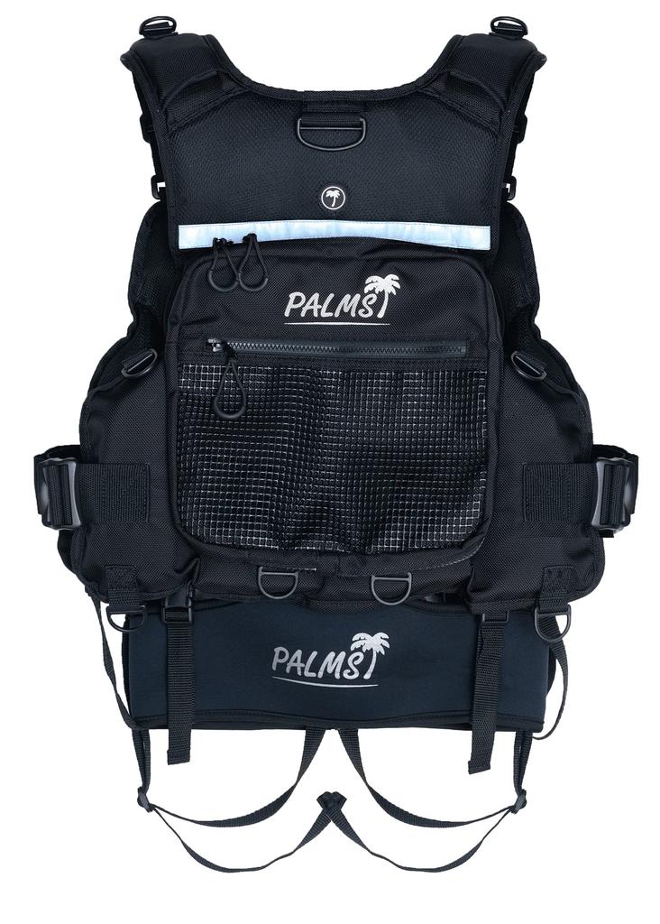 Palms Rock Shore Game Vest Black for Over 24 Hours Free Size Color Buoyancy 7.5kg