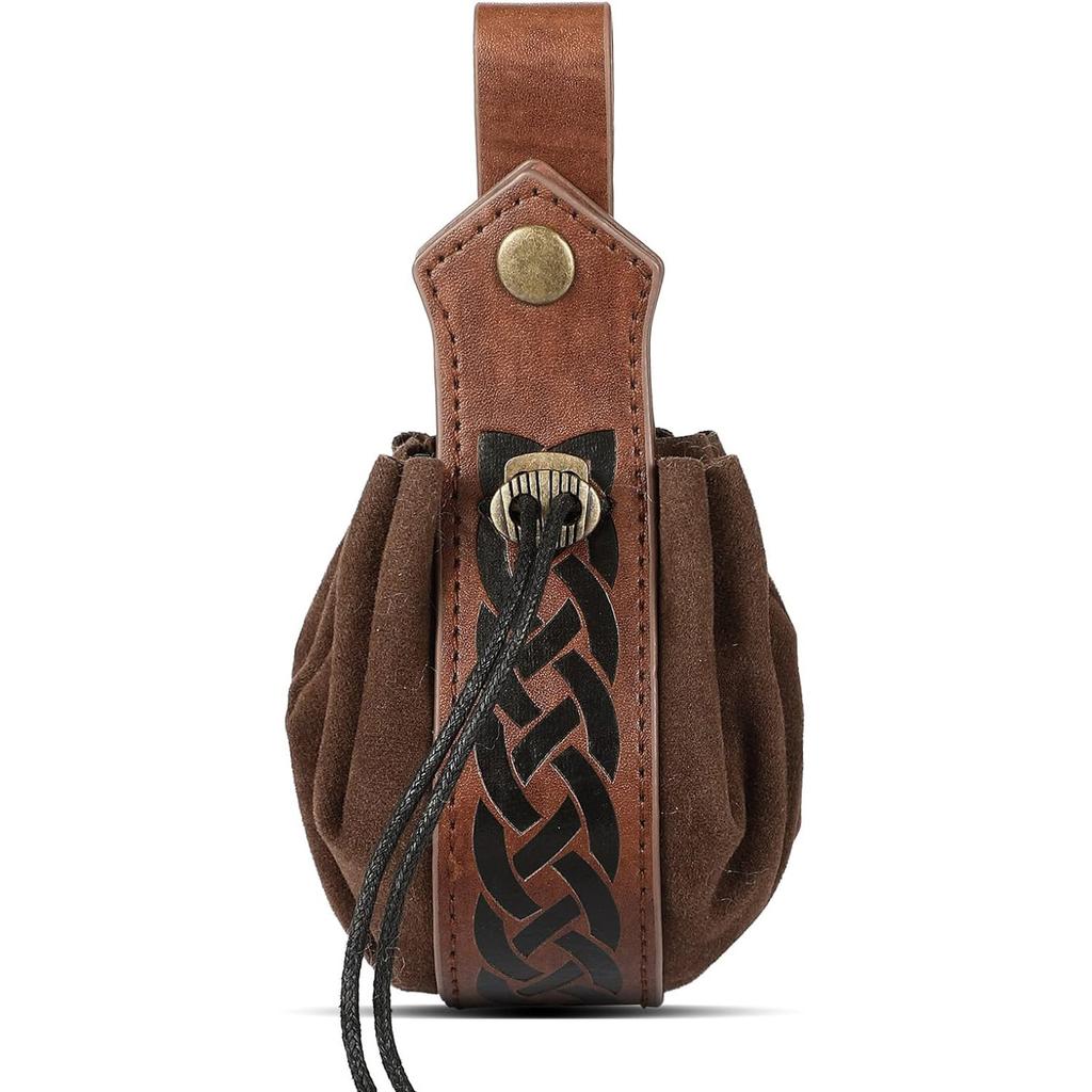 Viking-style Medieval Pouch That Can Be Hung On a Belt, Men's Coin Purse, High-quality Retro Waist Bag, Cool and Handsome Style