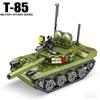 Military T-85 Main Battle Tank Vehicles Army Soldier Figures Building Blocks Kids Toys For Children Boy Gift