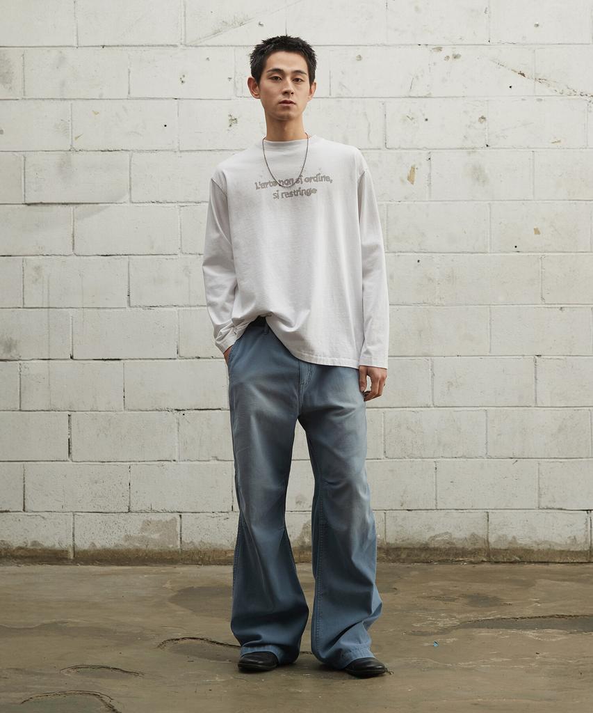 Keulaeki [Unisex] Paint Logo Ls Tee_White [Kr265Put471]