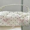 Korean Fashion Dot Pattern Fabric Pencil Bag Portable Multi-functional Stationery Pouch for Students Office Workers