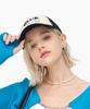 ULUK Heart Font Volume Embroidery Color Block Ball Cap_Black