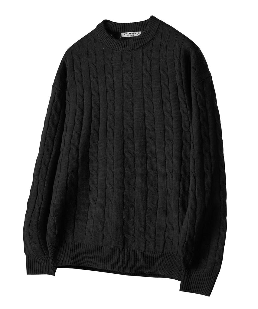 UNTAPPED STUDIO [2Pack] Oversized Cable Round Knit 5 Colors (Type B)