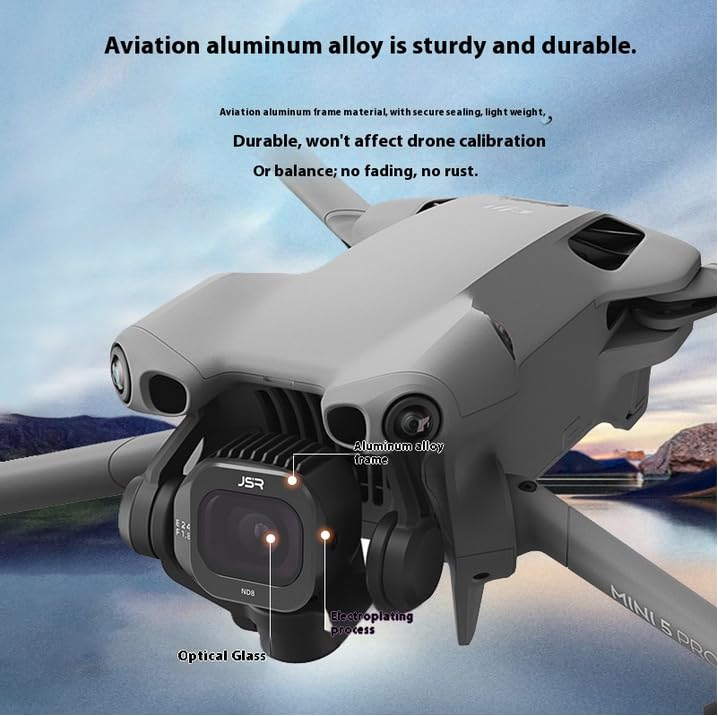 DJI Mini 5 Pro Filter Optical Glass Kit, High-Transmittance (UV/STAR/CPL/ND8-64/NIGHT/Black 1/4/ND-PL16-64)