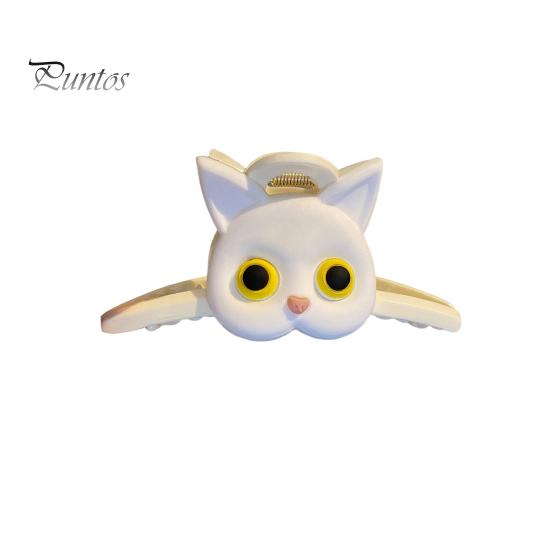 

Заколки для волос в виде мультяшных кошек, женские декоративные зажимы с прочным захватом, аксессуары для волос для девочек, шиньон белый