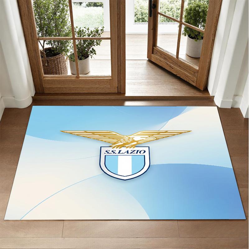 Lazio FC Design Crystal Velvet Rug Soft Decorative Mat for Bedroom Entrance