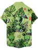 UFO Alien Men'S Hawaiian Shirts 3D Digital Print Casual Shirts Summer Beach Vacation Aloha Shirt Button- Men'S Summer Clothing