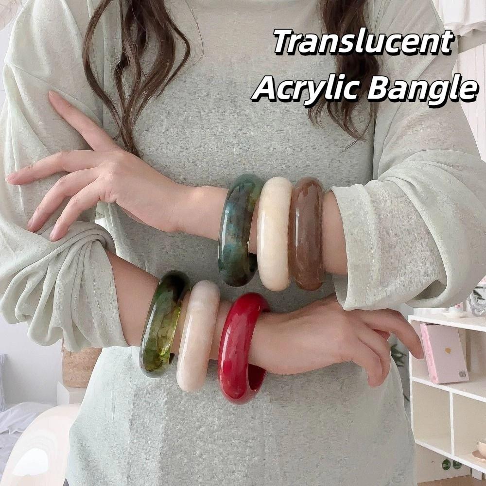 Bohemian Round Wide Bracelet Europe American Style Smudged Hand Ring  Gift