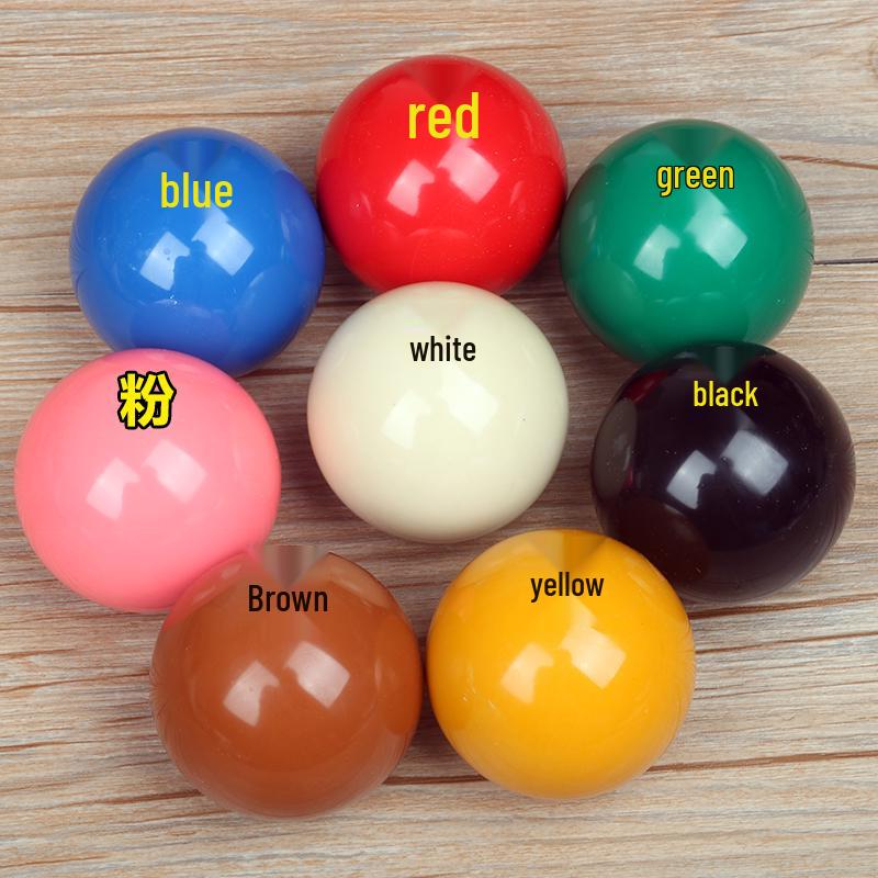 Individual Crystal Billiard Balls: Standard Chinese Black Eight 8, White Cue Ball, Billiards Accessories