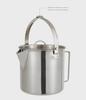 1.2L Outdoor Stainless Steel Kettle - Portable Camping and Mountaineering Teapot, Hanging Coffee and Picnic Pot