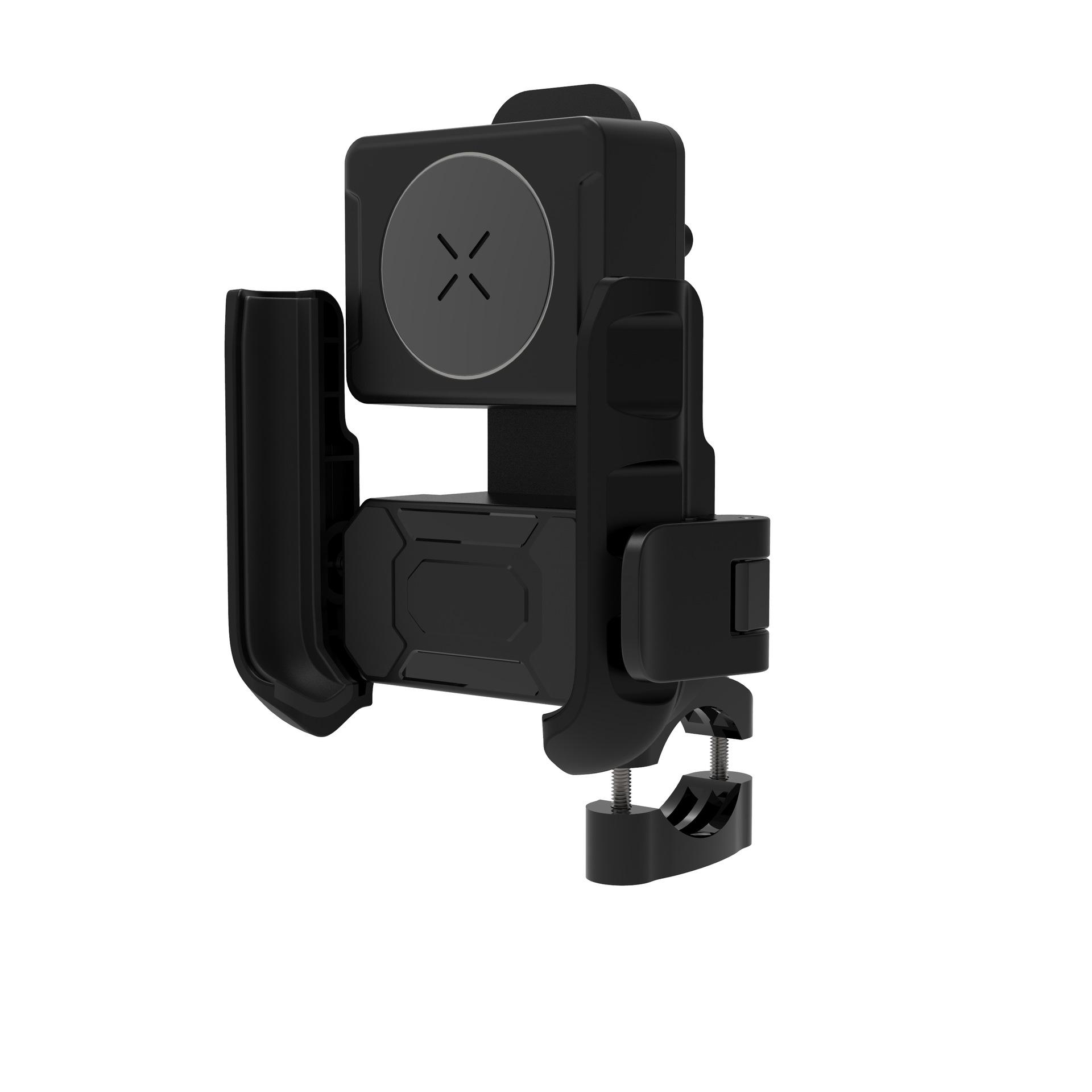 Stable Anti-Shake Wireless Charging Phone Holder for Motorcycles