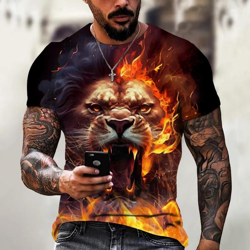 Blue And Black Marble New Men's T-shirt 3D Printed Men's Short-sleeved T-shirt Spring