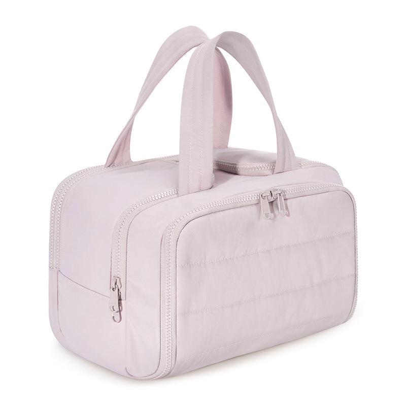 Lightweight Wide-Opening Handheld Makeup Bag – Stylish and Puffy Cosmetic Storage