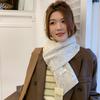 Chocolate colored Korean Style Autumn and Winter Versatile Single Color Warm Wool Knitted Wool Scarf and Scarf As A Gift for Female Students
