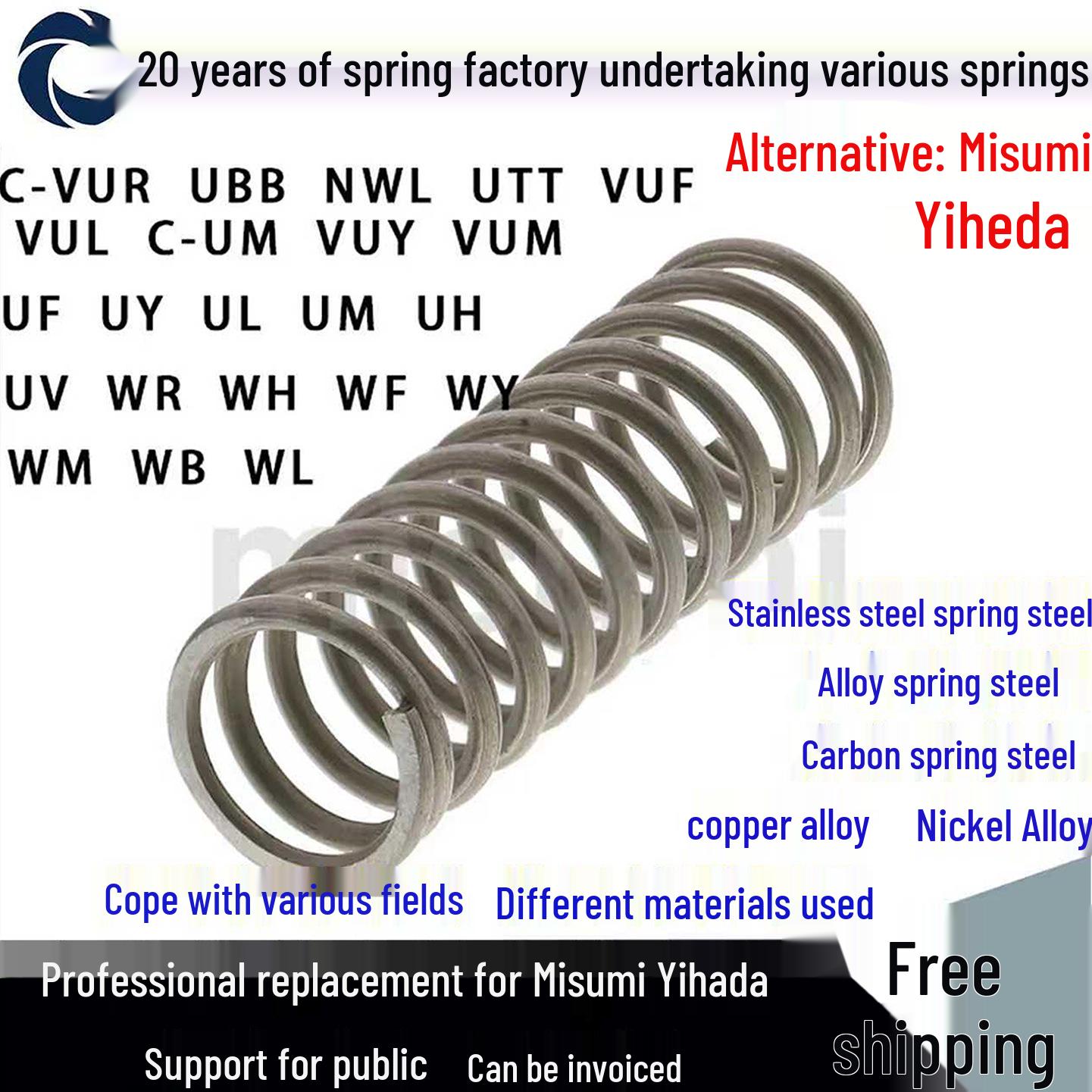 WR18/20-20/80 Round Coil Spring 18-20 (10 pcs)