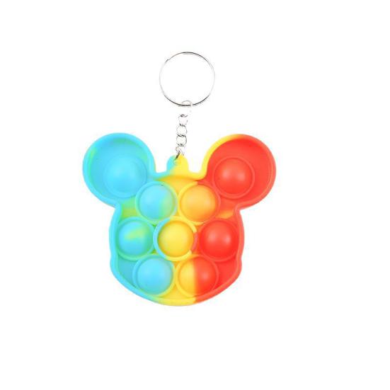 Bubble Popping Keychain Students Office Workers Stress Relief Push Bubble Key Ring Backpack Hanging Decoration Charm