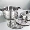 Extra Thick Stainless Steel Double-Layer Large Steamer Pot for Induction Cookers