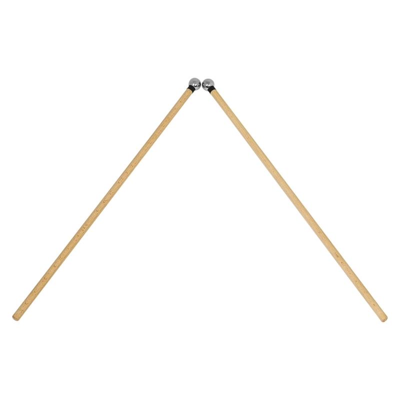 1 Pair Music Student Drum Sticks Wood and Stainless Steel Drum Mallets for Music Enthusiasts and Studio Recording Use