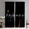 Blackout Kitchen Curtains for Bedroom Friends Tv Window Curtain for Room 2 Panel Shades Partition Home Interior Curtains Living