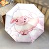 1 PC Automatic Folding Umbrella - Cute Pink Lamb Pattern, Portable & Foldable Design with 8 Ribs, Christmas Birthday Gifts