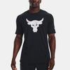 Under Armour Project Rock Brahma Bull Graphic Print Crew Neck Short Sleeve T-Shirt Men Tops Black 1361733-003