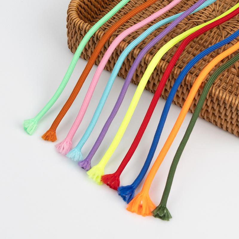 5mm Thick Colored Round Polyester Core Rope - Wear-Resistant for Binding, DIY Weaving, Clothing Waistbands, Hats, or Pants.