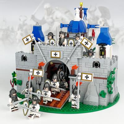 MOC Medieval Knights Castle Scene Blocchi da costruzione Giocattoli per bambini