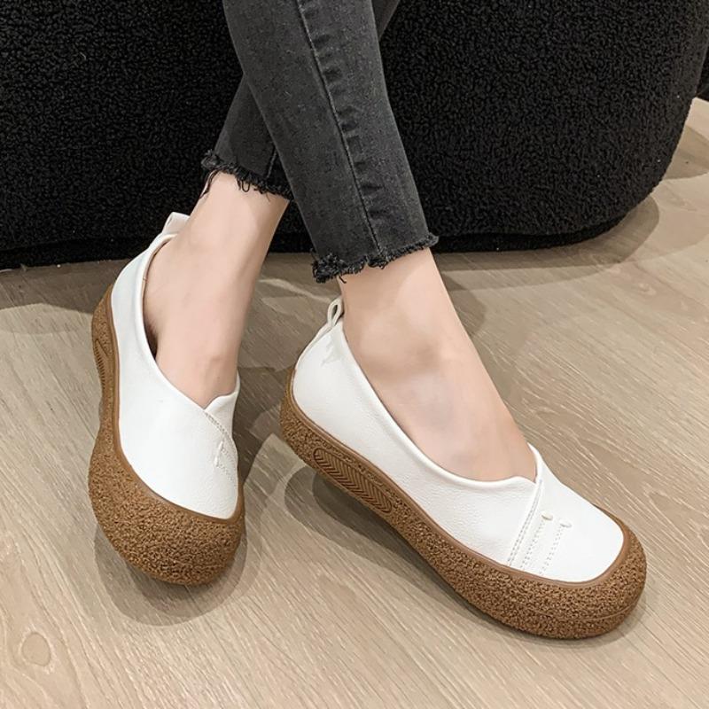 

Модные балетки Женская кожаная обувь Модная повседневная спортивная обувь Дизайнерские классические осенние кроссовки 2025 Новые удобные Zapatillas De Mujer 35