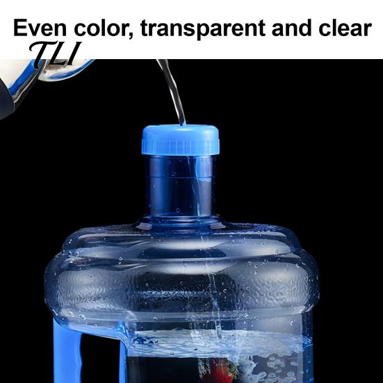Easy Grip Water Jug Reusable with Handle, Clear PET Refillable Outdoor Carrier Bottle, Portable Storage Container for Home Office And Emergency