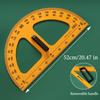 4-Piece Math Drawing Set,Including Compass,60cm Ruler,Isosceles Triangle Ruler,Protractor,For Teachers Educational Stationery