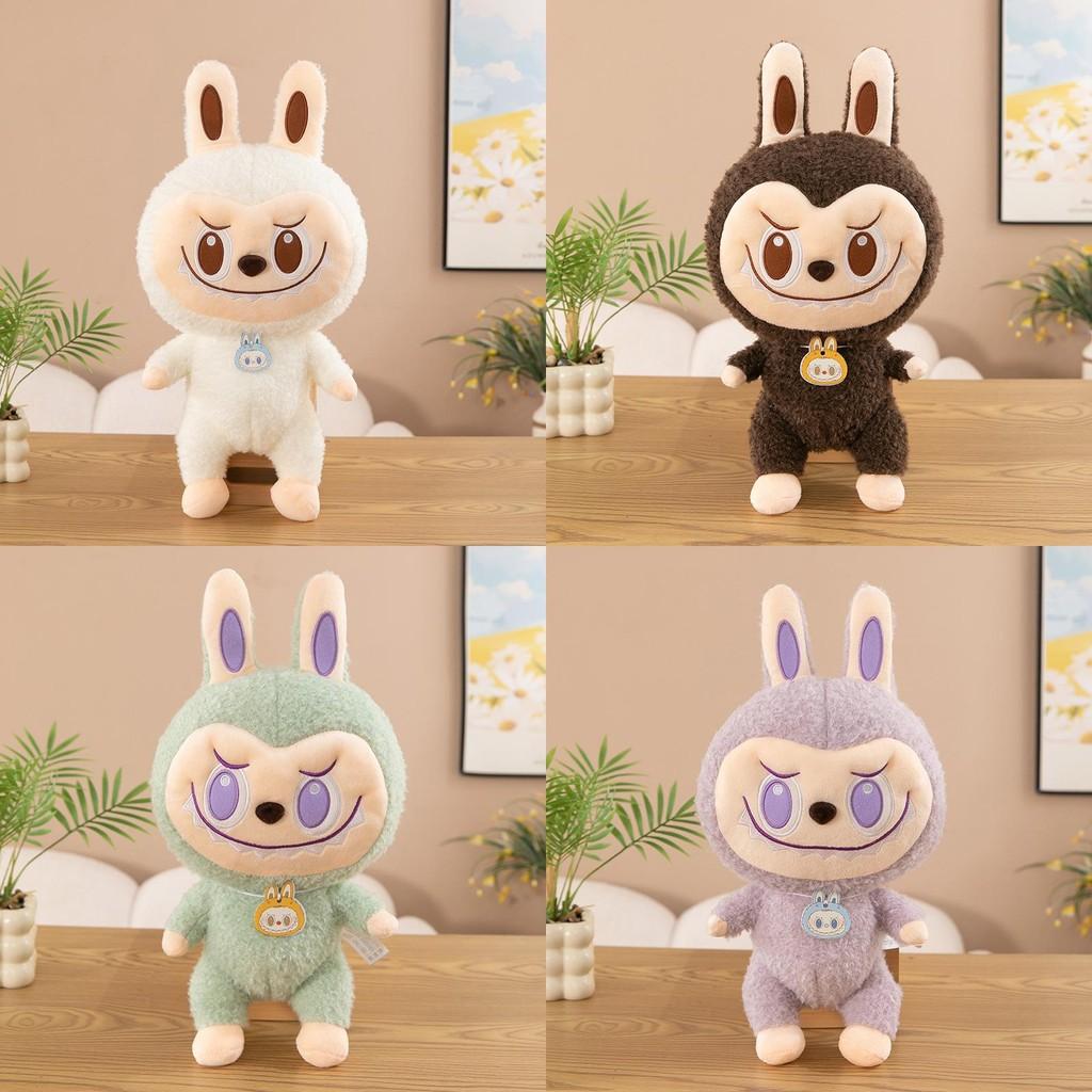 Adorable Labubu Plush Doll Soft Toy Cute Bubble Mart Figure Gift For Girls 30cm 45cm 55cm