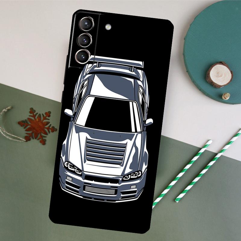 Coque de téléphone pour voiture de sport drift pour Samsung Galaxy S26 S23 Ultra S20 S21 S22 S24 S25 Plus S10 S25 FE Couvercle arrière