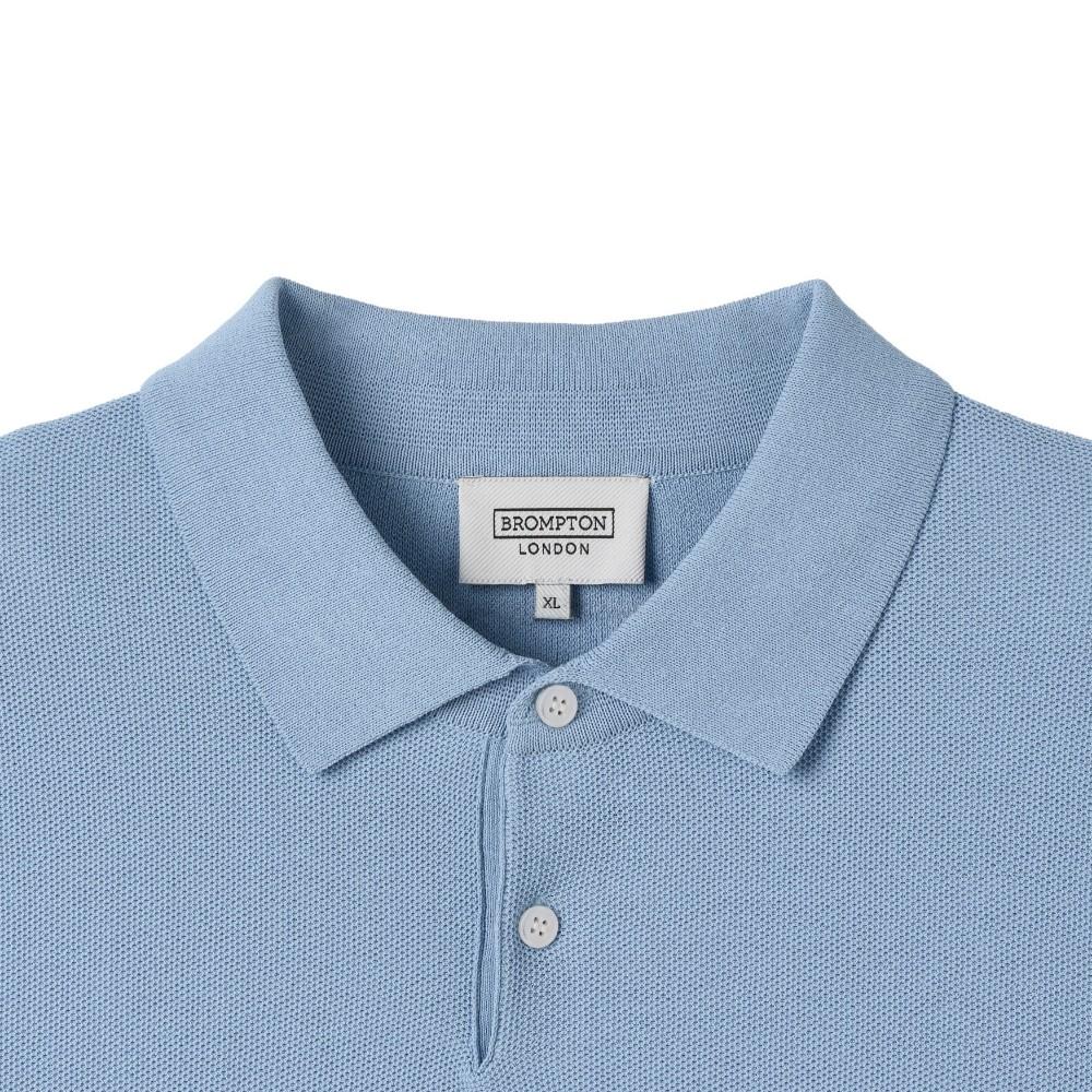 BROMPTON LONDON Collar Button Sweater - Blue (P252Mkt430)