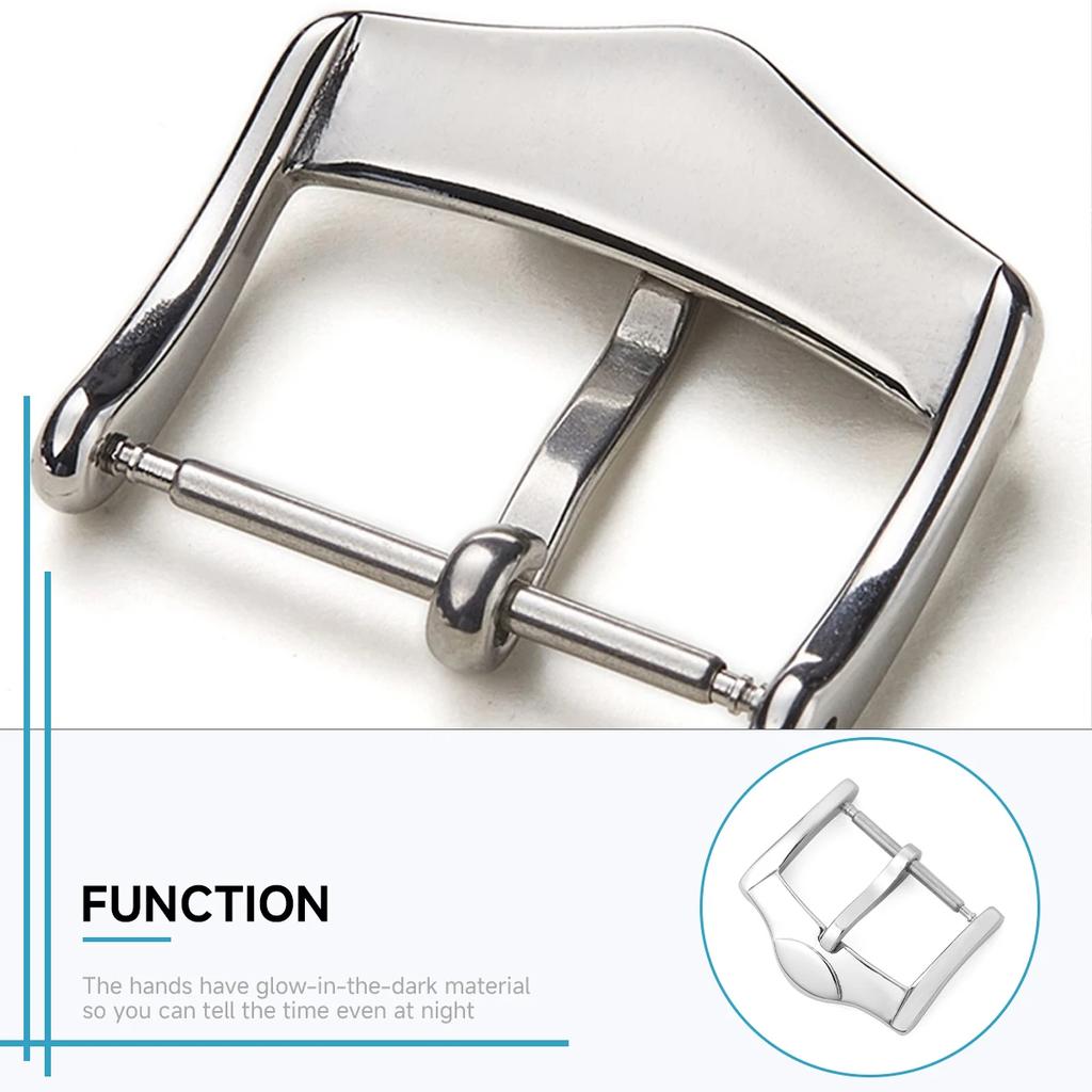 Stainless Steel Middle Brushed Watch Buckle 14mm 16mm 18mm Silver Rose Gold Black Watchband Strap Clasp Watch Accessories