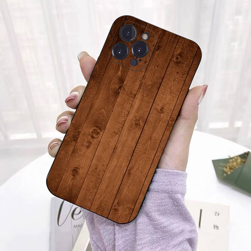 Dřevěná textura Telefonní pouzdro Silikonové měkké Pro iphone 14 13 12 11 Pro Mini XS MAX 8 7 6 Plus X 2020 XR Kryt