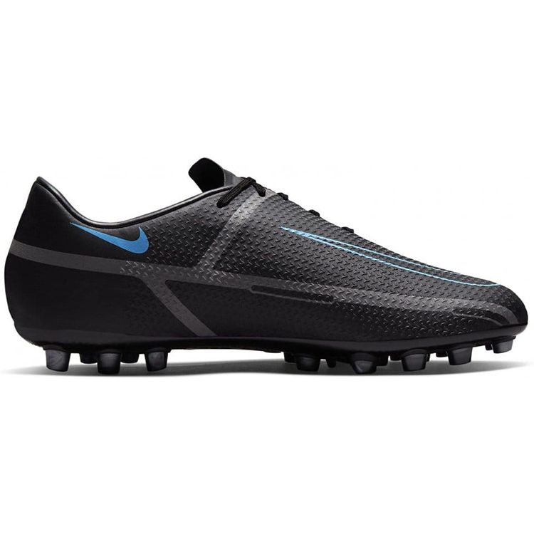 Nike Phantom GT 2 Academy Round Toe Lace-Up AG (Rubber Short Studs) Non-Slip Durable Soccer Shoes Unisex Soccer Shoes Black Blue DC0798-004