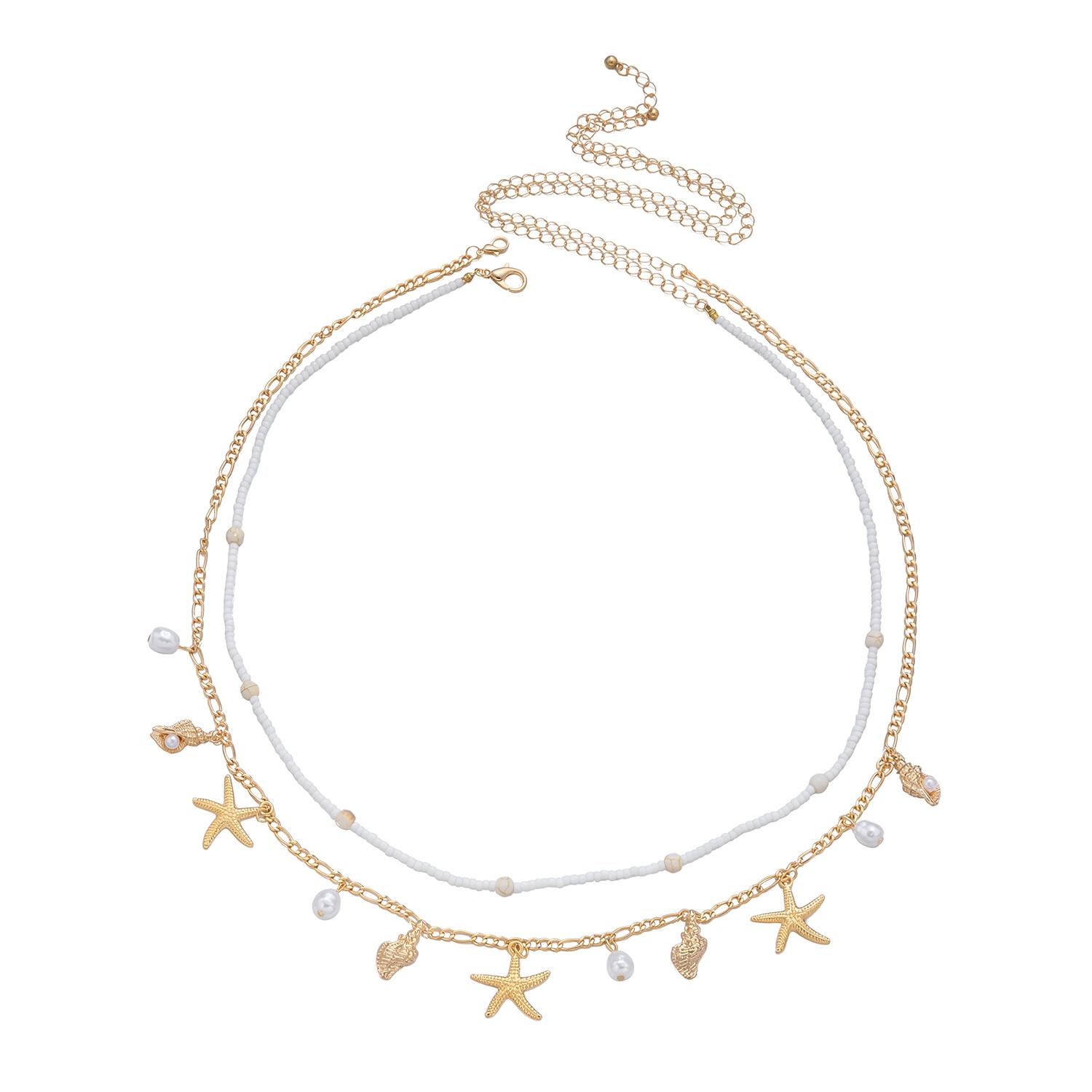 

Summer Faux Pearl Starfish Conch Waist Chain Women Sexy Bikini Belly Body Chain Beach Vacation Jewelry Gifts