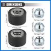 Universal Wheel Stud Installer Tool, Wheel Bolt Installer, M12x1.25 M12x1.5 M14x1.5, Iron, with 3/4" Hex Wheel Lug Nuts, Silver Tone, 1 Set Auto