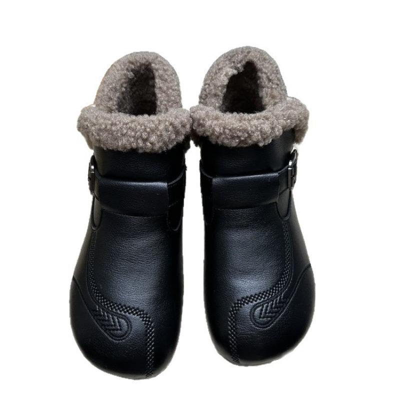 Höst och vinter nya mjukbottnade damskor mjukbottnade Doudou Mao medelålders och gamla bomullsstövlar snöstövlar