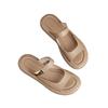 Open-toed comfortable thick-bottomed casual cool slippers women's summer new fashionable and versatile outer wear flat-heeled beach slippers