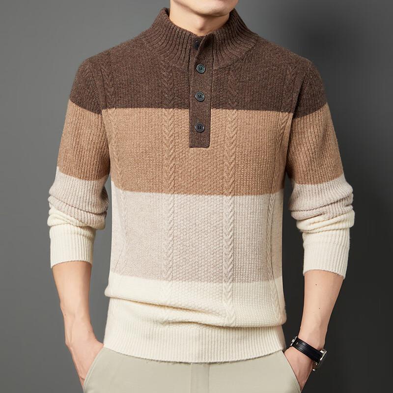 

Firstview Men s Winter Textured Thick Lambswool Sweater M