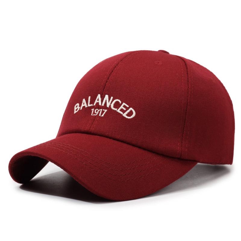 Balanced Letter Embroidery Baseball Cap Sun Protection Breathable Hat Peaked